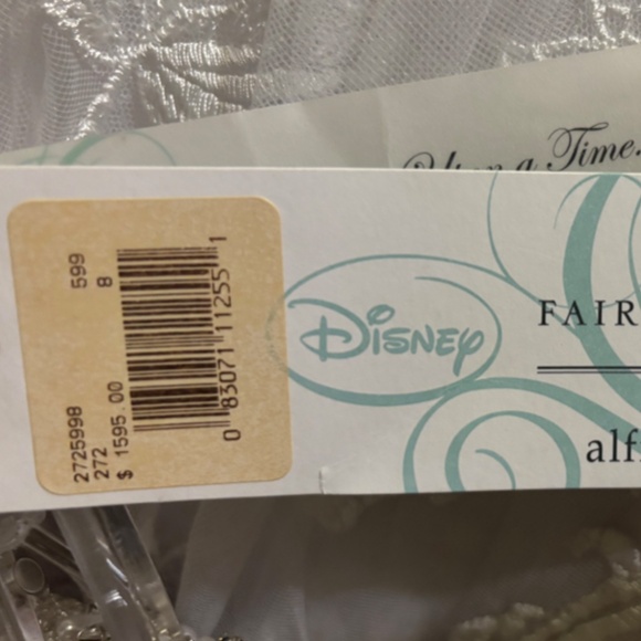 Alfred Angelo Disney Cinderella 272 Wedding Dress Sz. 8 White/Silver $1,595 NWT - Picture 7 of 16